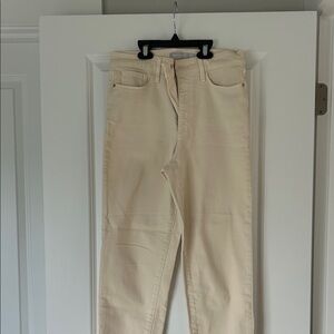 Athleta off white stretch denim